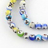 Round Handmade Lampwork Bead Strands LAMP-S169-01-2