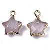 Natural Rose Quartz Pendants X-G-N326-36E-2