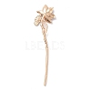 Alloy Enamel Lotus Hair Sticks OHAR-PW0006-24F-2