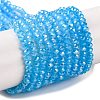 Baking Electroplate Glass Beads Strands X-DGLA-A039-J4mm-B12-1