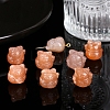 Natural Peach Moonstone Carved Lucky Cat Beads PW-WGCCACE-01-2