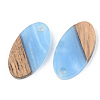 Opaque Resin & Walnut Wood Pendants RESI-S389-041A-C-3