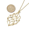 Stainless Steel Macrame Pouch Empty Stone Holder for Necklace Makings NJEW-JN04824-02-3