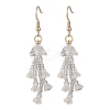 Glass Seed & Glass Beaded Dangle Earrings EJEW-MZ00687-02-3