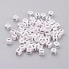 Acrylic Horizontal Hole Letter Beads PL37C9308-I-1