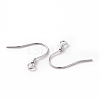 Anti-Tarnish Rhodium Plated 925 Sterling Silver Earring Hooks STER-D035-22P-2