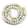 Faceted Electroplated Glass Beads Strands X-GLAA-C023-02-B02-2
