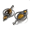 Natural Tiger Eye Pendants G-F766-04AS-01-2