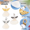 48Pcs 3 Styles Spiral Shell Angel Pendants FIND-PH0020-54-4