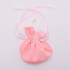 Velvet Jewelry Bags with Drawstring & Plastic Imitation Pearl TP-CJC0001-03G-2
