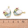 Brass Enamel Pendants KK-SZC0009-09G-04-3