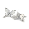 Brass with Enamel with Cubic Zirconia with Crystal Stud Earring with 925 Sterling Silver Pins KK-Q820-06P-2