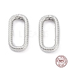 Anti-Tarnish Rhodium Plated 925 Sterling Silver Spring Gate Rings STER-K173-18P-4