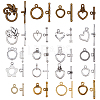 120 Sets 20 Styles Tibetan Style Alloy Toggle Clasps FIND-SP0004-65-1