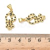 Brass Micro Pave Cubic Zirconia Pendants KK-L243-29G-15-3