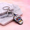 Acrylic Flower Skull Keychain PW-WG713FE-06-1