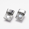 304 Stainless Steel Magnetic Clasps with Glue-in Ends STAS-E136-45-3