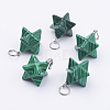 Synthetic Malachite Pendants G-E398-02F-2