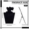 Velvet and Cardboard Side Face Profile Necklace Displays CON-WH0105-09-2