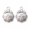 Brass Micro Pave Clear Cubic Zirconia Pendants KK-N232-152-NF-1