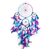 Spider Five Rings Woven Net/Web with Feather with Iron Pendants Decoration PW-WG32271-01-1