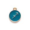 Alloy Enamel Pendants X-ENAM-S124-01B-05F-2