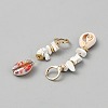 Alloy Shell Shape Leverback Earrings EJEW-WH0004-194B-2