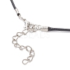 MIYUKI Delica Beads Beaded Halloween Skull Pendant Waxed Cotton Cord Necklaces for Women NJEW-MZ00111-5