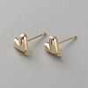 Brass Studs Earring Findings KK-WH0109-13G-1
