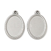 304 Stainless Steel Pendant Cabochon Settings STAS-D127-18B-P-1