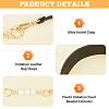Imitation Leather Bag Straps & Plastic Imitation Pearl Beaded Extender FIND-WH0126-373A-5