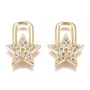 Brass Micro Pave Cubic Zirconia Pendants X-ZIRC-G168-33G-1