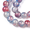 Baking Painted Crackle Glass Bead Strands DGLA-R053-05H-3