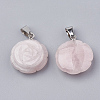 Natural Rose Quartz Pendants G-S343-15-2