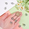 10 Pieces Alloy Moon Charm Pendant Crescent Moon Charms with sun Half Moon pendant for Jewelry Necklace Earring Making Crafts JX394A-2