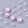 ABS Plastic Imitation Pearl Beaded Trim Garland Strand SACR-T354-01D-1