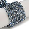 Electroplate Glass Beads Strands GLAA-Q105-04Q-1