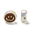 UV Plating Rainbow Iridescent Acrylic Enamel Beads OACR-G012-13-3