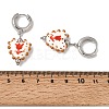 Brass Hoop Dangle Earrings KK-CBA8324-26P-7