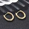 Oval Brass Hoop Earrings EJEW-D320-09G-2