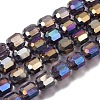 Electroplate Transparent Column Glass Beads Strands EGLA-A043-02-AB05-1