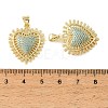 Brass Micro Pave Sky Blue Cubic Zirconia Pendants CU-CBA6938-07G-05-3