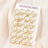 Ion Plating(IP) 304 Stainless Steel Huggie Hoop Earrings X-EJEW-O087-06B-4