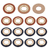 8 Bags 2 Colors Imitation PU Leather Eeyelet Patch PURS-CL0001-34G-7