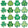 32Pcs 8 Styles Clover Computerized Embroidery Polyester Iron on/Sew on Patches PATC-CY0001-57-7