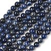 Round Natural Sodalite Beads Strands G-F222-39-14mm-1