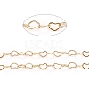 3.28 Feet Brass Heart Link Chains X-CHC-D026-15B-G-1