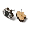Wood Stud Earrings EJEW-Z054-02F-2