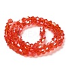 Transparent Electroplate Glass Beads Strands GLAA-F029-4mm-A14-2