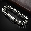 Punk Style 304 Stainless Steel Curb Chain Bracelets for Men WGFAED6-01-4